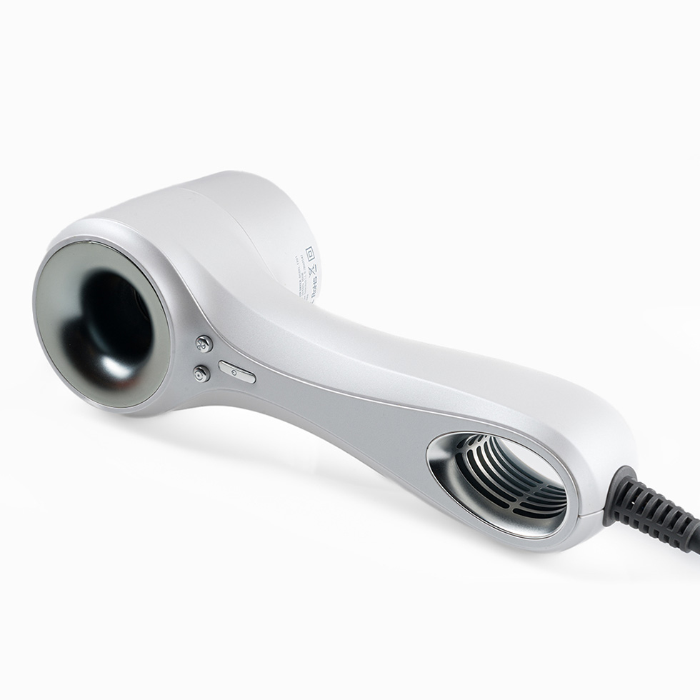 Secador iónico silencioso mini EX01WHT Blanco y plata