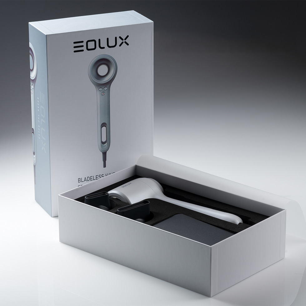 Caja Secador iónico silencioso EX02WHT sin aspas blanco